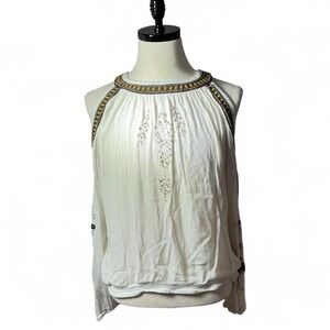 Free People Embroidered Cold Shoulder Long Sleeve‎ Top Blouse Cottagecore
